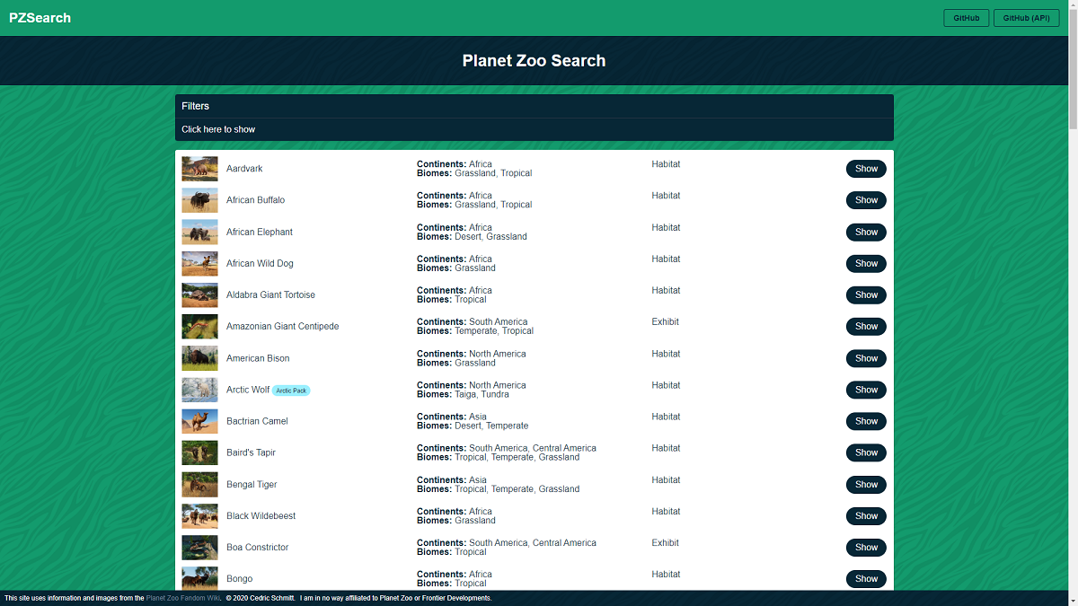 Image of the project website